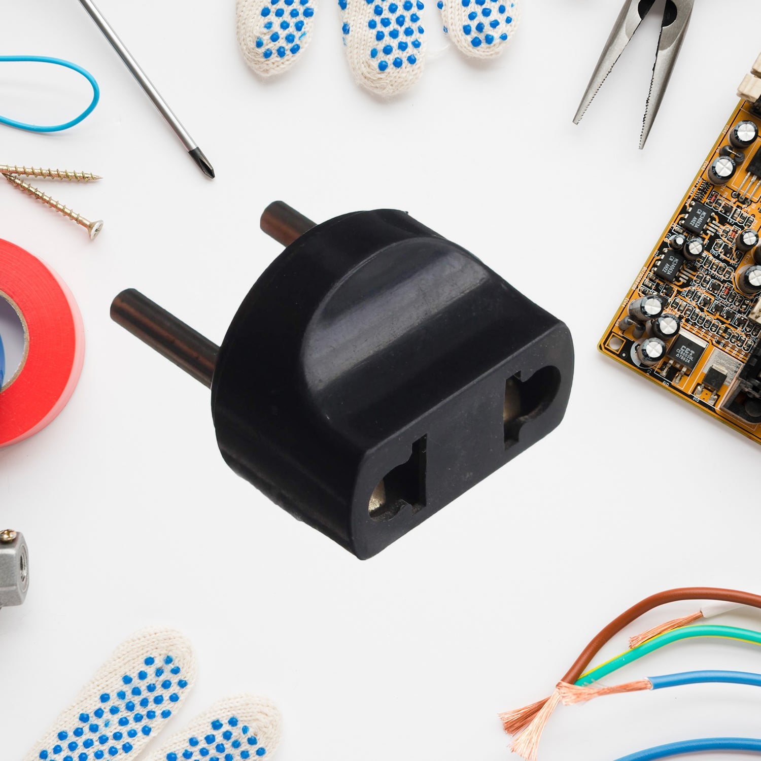 2 Pin 4 Amp Plug Converter, Plug Adapter With Color Box (1 Pc )