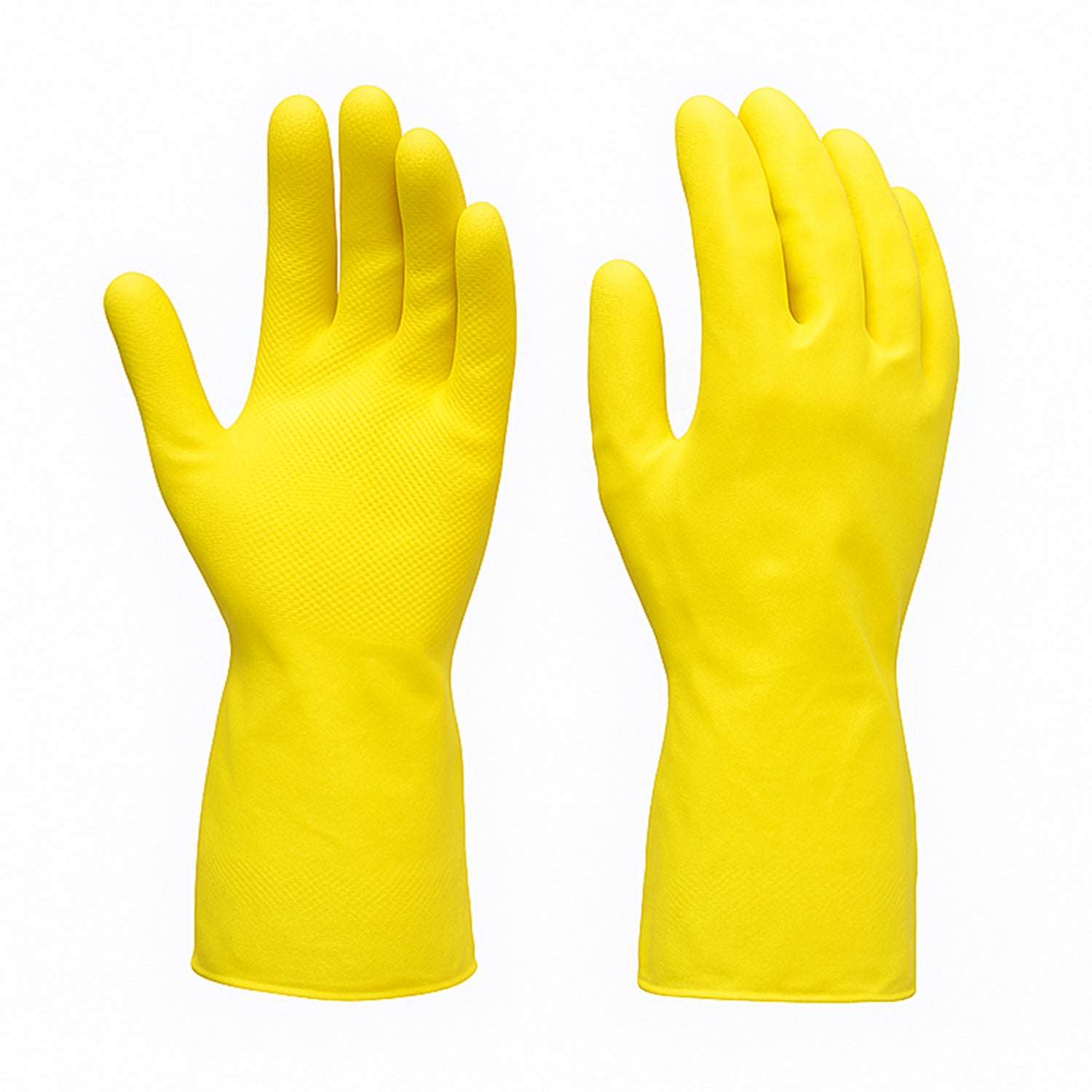 2 pair med yellow gloves For Cleaning