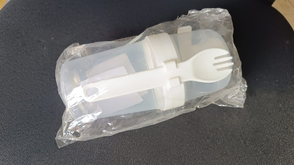 2-Piece Salad Cup Lunch Container with Dressing Storage and Reusable Fork