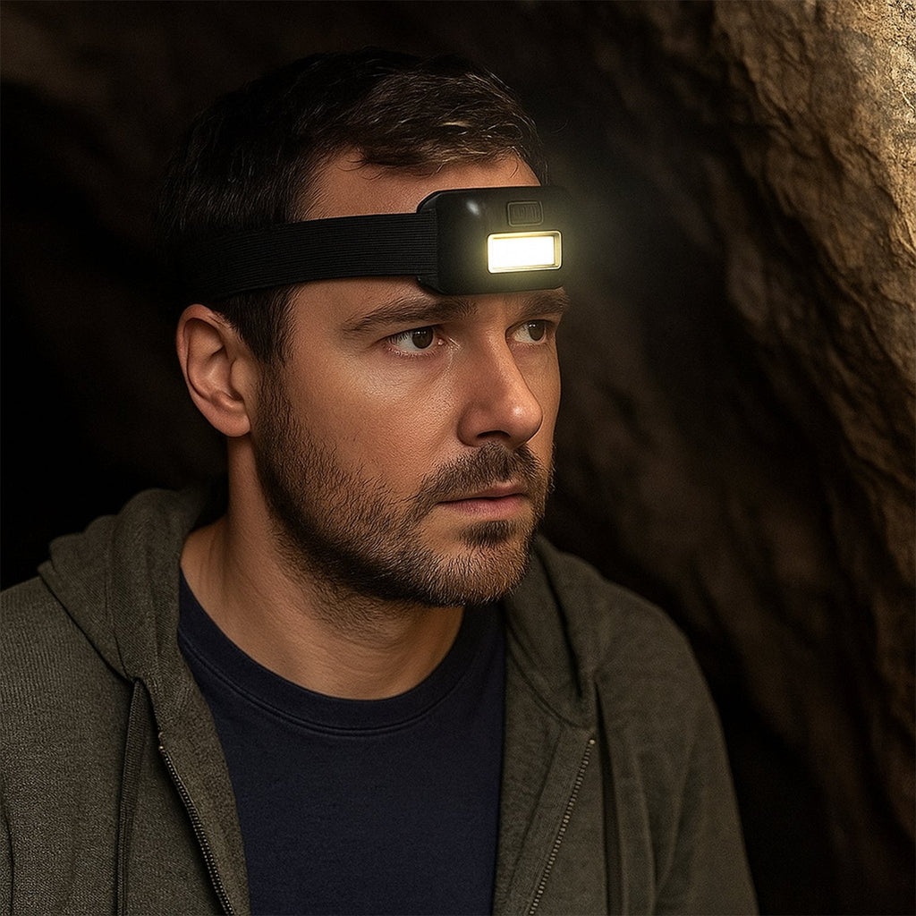 10W COB Waterproof Headlamp – Portable Lantern for Camping, Hiking (1 Pc)