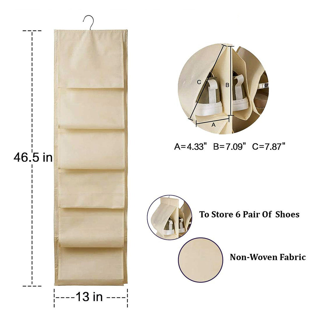 12 Grids Hanging Storage Bag (1 Pc / 12 Pocket / Mix Color)