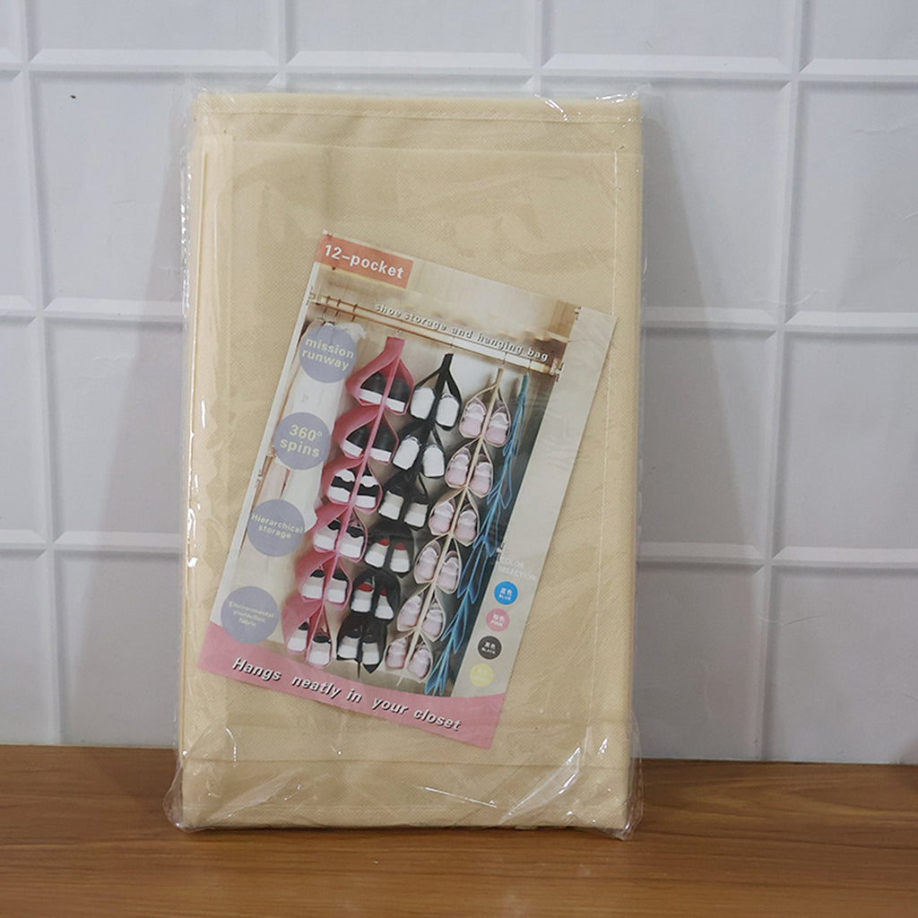 12 Grids Hanging Storage Bag (1 Pc / 12 Pocket / Mix Color)