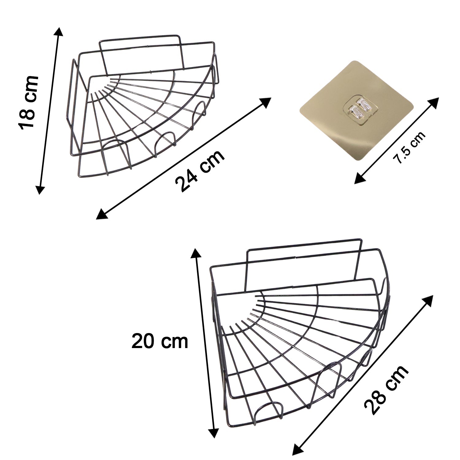 2 Pc Shower Caddy Corner for holding and storing various household stuffs and items etc.