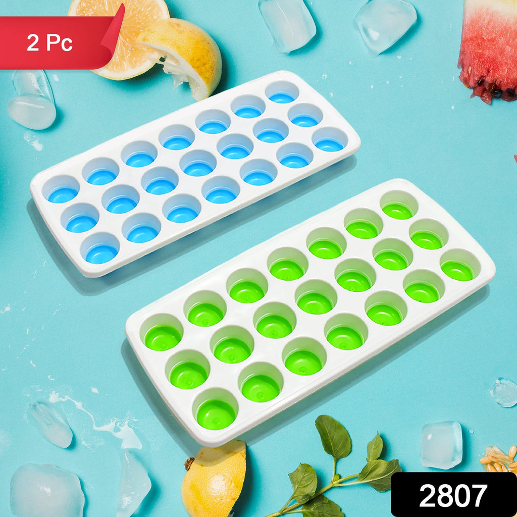 21 Cavity Up Ice Cube Trays-Easy Release Food  Grade  (2 Pc Set)